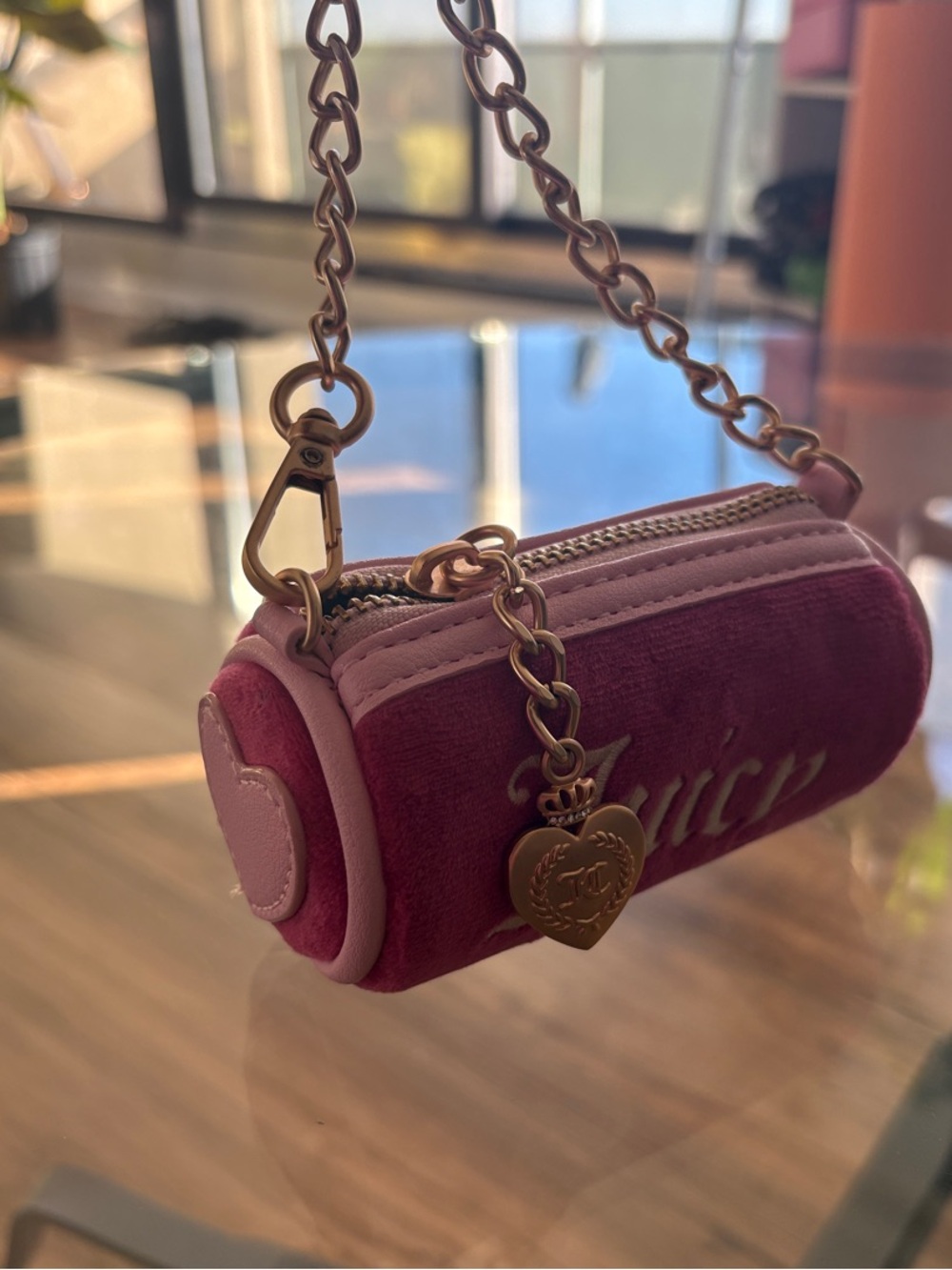 Brand New Mini Velvet Pink Juicy Couture Bag